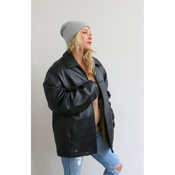 2000s Y2K Andrew Marc New York Buttery Soft Leather Jacket // Men's Large - Picture 7 of 10